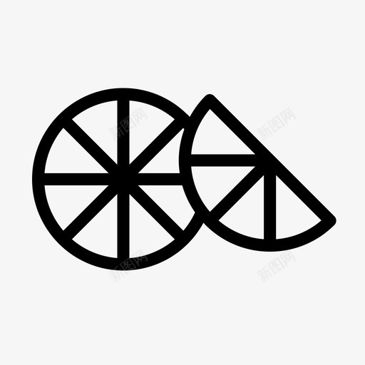 橙色柑橘水果图标svg_新图网 https://ixintu.com 图标 字形 柑橘 柠檬 橙色 水果 酸橙 食物