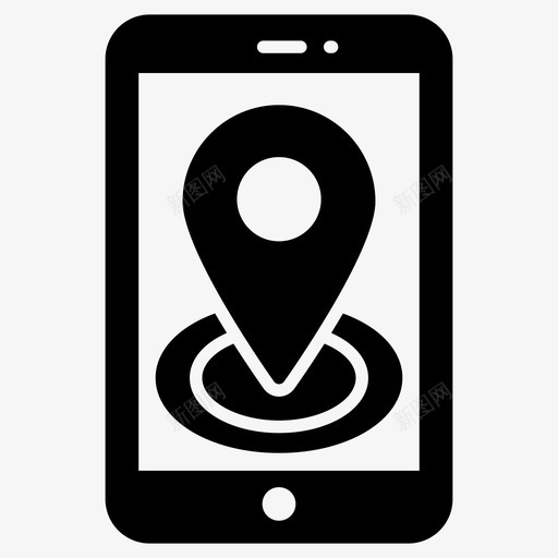 移动定位方向导航gps定位图标svg_新图网 https://ixintu.com gps 图标 在线 地图 字形 定位 导航 方向 移动
