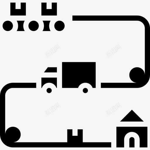 送货车9月物流3号实心图标svg_新图网 https://ixintu.com 9月物流3号 实心 送货车