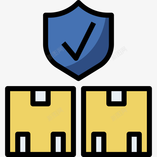 盒交付元素2线颜色图标svg_新图网 https://ixintu.com 交付 元素 颜色