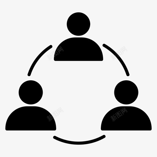 组员工会议图标svg_新图网 https://ixintu.com 人员 会议 员工 团队 组
