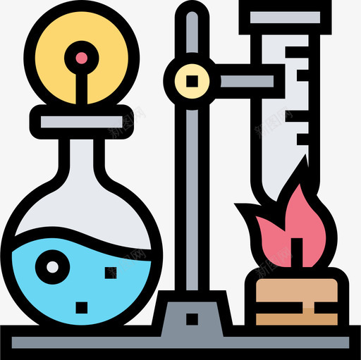 化学生物技术5线颜色图标svg_新图网 https://ixintu.com 化学 生物技术 颜色