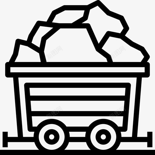 煤炭工业48线性图标svg_新图网 https://ixintu.com 工业 煤炭 线性