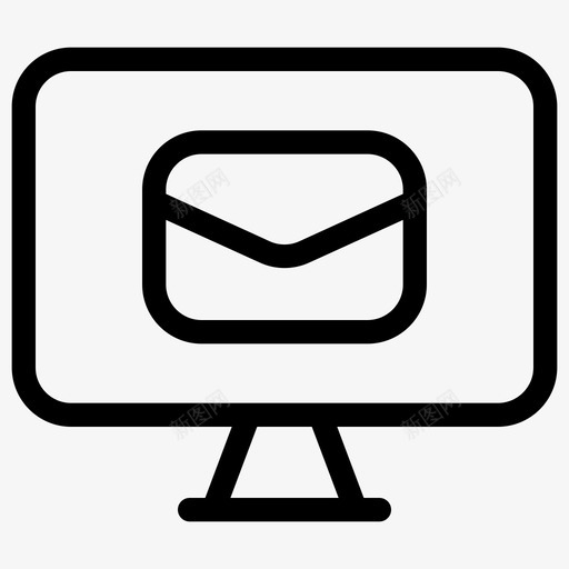 显示器电脑电子邮件图标svg_新图网 https://ixintu.com 信息 技术 显示器 电子邮件 电子邮件2行 电脑