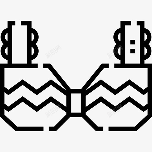 胸罩巴西嘉年华20直纹图标svg_新图网 https://ixintu.com 嘉年华 巴西 直纹 胸罩