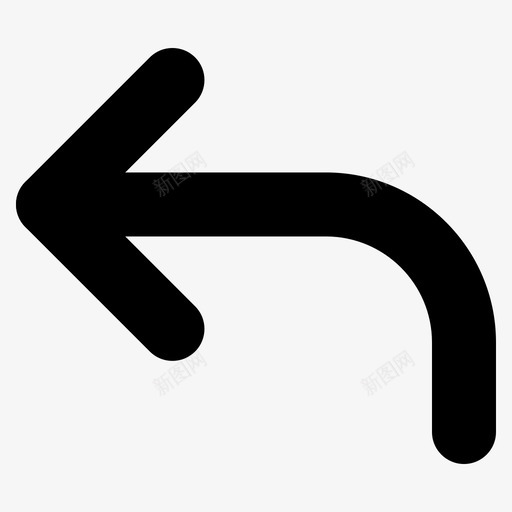 左转箭头格拉达克图标svg_新图网 https://ixintu.com 左转 格拉达克 箭头