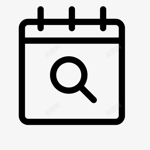 搜索会议日历事件图标svg_新图网 https://ixintu.com 事件 会议 搜索 日历 查找