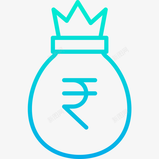 钱袋商业353梯度图标svg_新图网 https://ixintu.com 商业 梯度 钱袋
