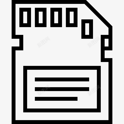Sd卡设备41线性图标svg_新图网 https://ixintu.com Sd 线性 设备