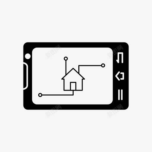 智能家居建筑与城市电路图标svg_新图网 https://ixintu.com 城市 家庭 建筑 手机 智能 智能家居 电路 自动化 遥控