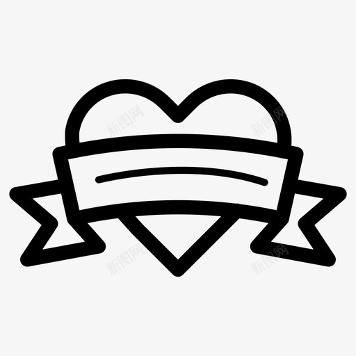 爱的旗帜情人节图标svg_新图网 https://ixintu.com 情人节 旗帜 爱的