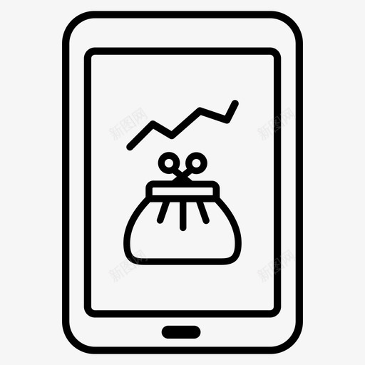 平板电脑钱包包金融图标svg_新图网 https://ixintu.com 平板电脑 收藏 货币 金融 钱包