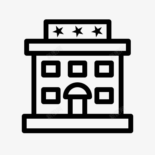 酒店建筑假日图标svg_新图网 https://ixintu.com 假日 度假 建筑 旅馆 酒店