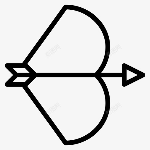 丘比特箭弓箭图标svg_新图网 https://ixintu.com 丘比特 弓箭 浪漫 爱情