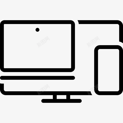 多个设备集合兼容性图标svg_新图网 https://ixintu.com 兼容性 可用性 多个设备 电子化 集合