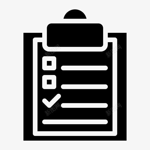 检查列表剪贴板任务图标svg_新图网 https://ixintu.com 业务实体 任务 剪贴板 待办事项 待办事项列表 检查列表