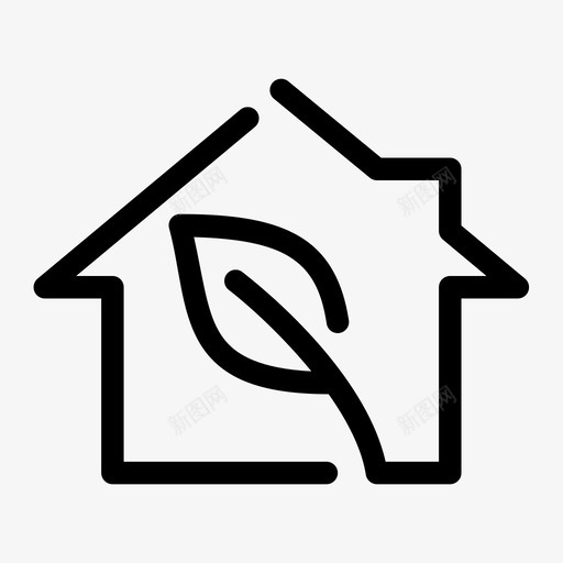 温室生态环境图标svg_新图网 https://ixintu.com 树叶 温室 环境 生态 绿色家园 随机间隙介质