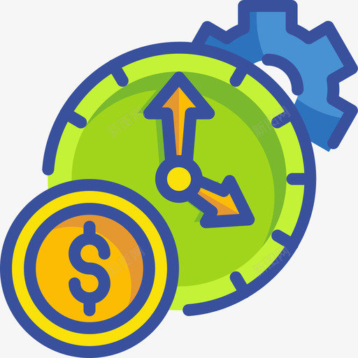 时间管理fintech14线性颜色图标svg_新图网 https://ixintu.com fintech 时间管理 线性 颜色
