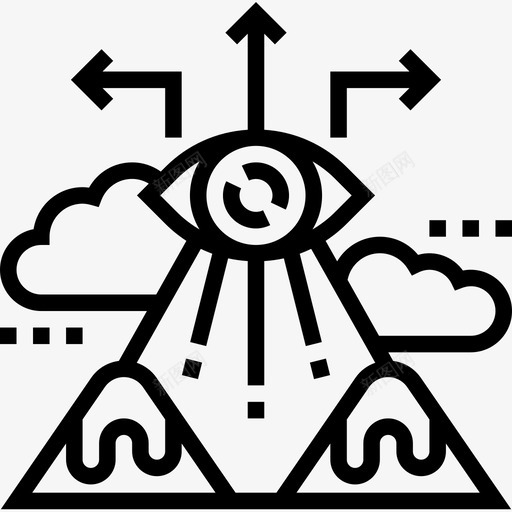 愿景商务315直线型图标svg_新图网 https://ixintu.com 商务315 愿景 直线型