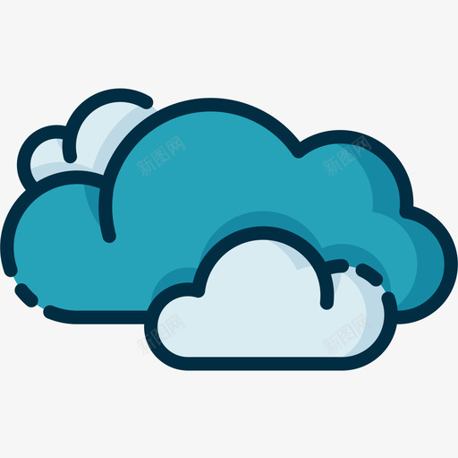 云天气220线性颜色图标svg_新图网 https://ixintu.com 天气 线性 颜色