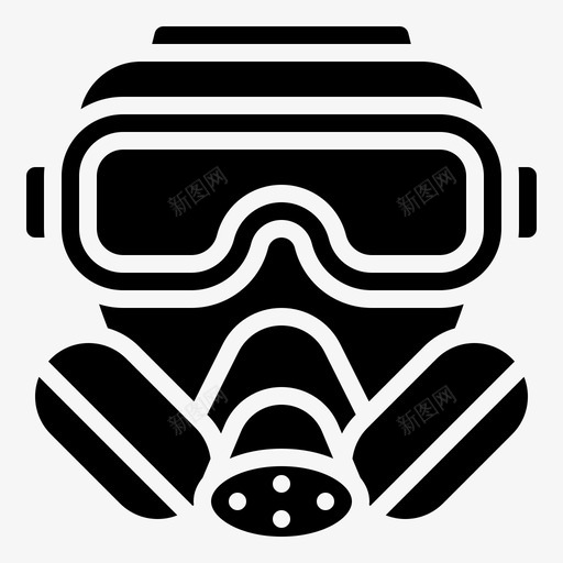 面罩化学品气体图标svg_新图网 https://ixintu.com 化学品 化学标志 危险 气体 防护 面罩