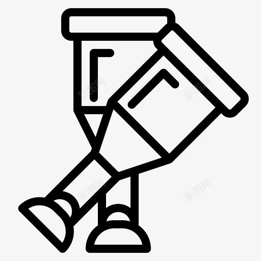 拐杖医疗保健支持图标svg_新图网 https://ixintu.com 医疗保健 医疗大纲 工具 拐杖 支持
