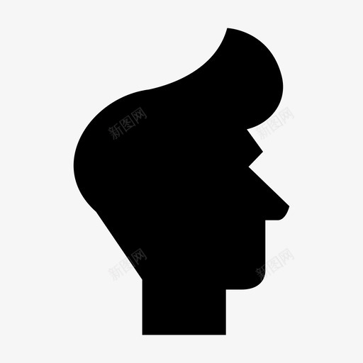 男人脸人图标svg_新图网 https://ixintu.com 人的 头像 用户 男人