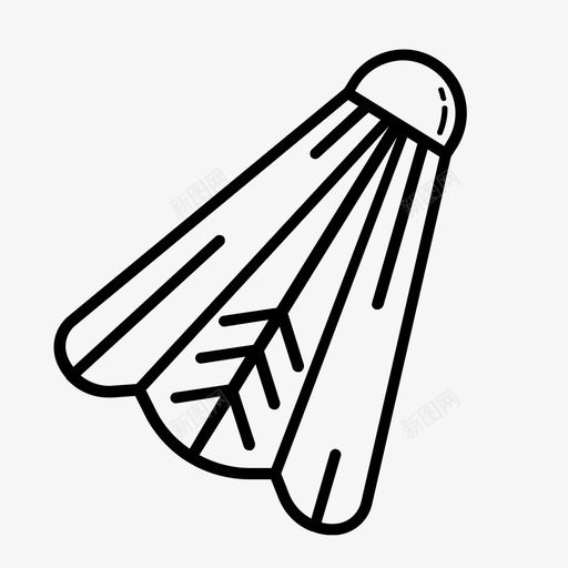 羽毛球球运动图标svg_新图网 https://ixintu.com 球 羽毛球 运动