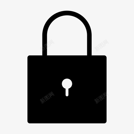 挂锁带锁安全图标svg_新图网 https://ixintu.com 住宿 内部 安全 带锁 挂锁