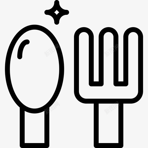 餐具旅舍6直系图标svg_新图网 https://ixintu.com 旅舍 直系 餐具