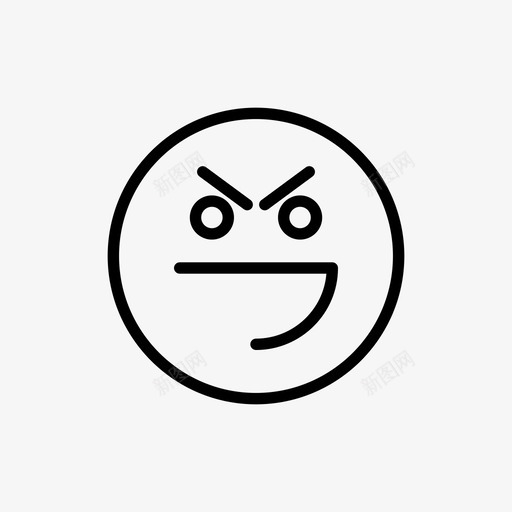 愤怒表情情绪图标svg_新图网 https://ixintu.com 情绪 愤怒 表情 表情线