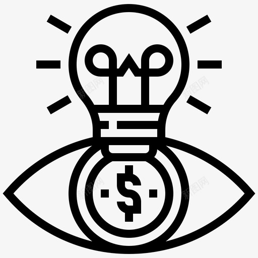 远见眼光想法图标svg_新图网 https://ixintu.com 想法 战略方针 眼光 观点 远见 金融