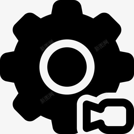 视频设置摄像机齿轮图标svg_新图网 https://ixintu.com 填充 摄像机 机械 视频 设置 车轮 齿轮