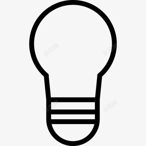 灯泡灯8线性图标svg_新图网 https://ixintu.com 灯泡 线性