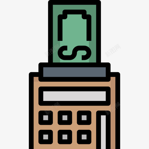 计算器金融99线性颜色图标svg_新图网 https://ixintu.com 线性颜色 计算器 金融99