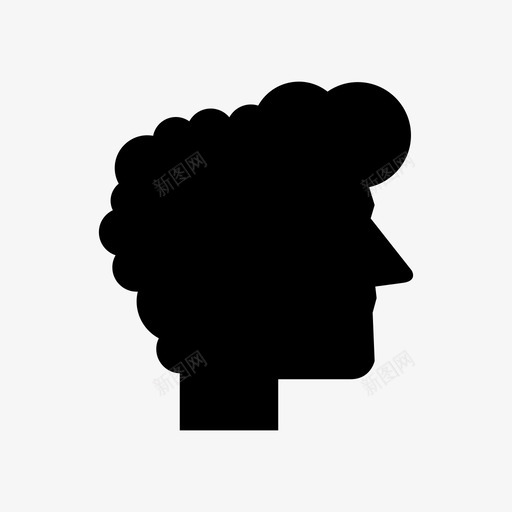 用户脸男人图标svg_新图网 https://ixintu.com 用户 男人 男人的头轮廓 脸