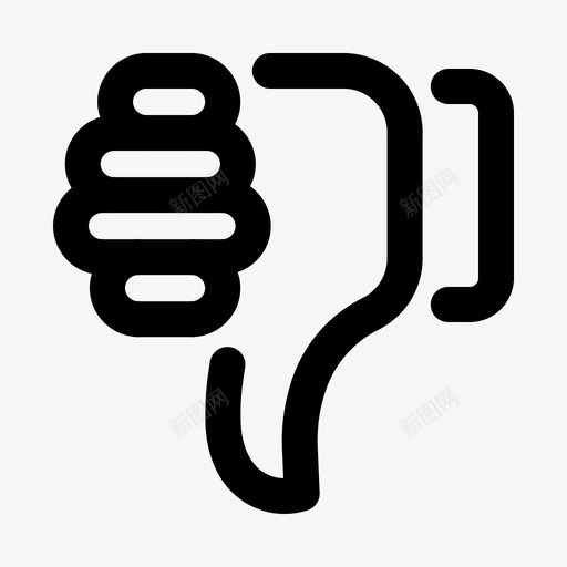 不喜欢手势讨厌图标svg_新图网 https://ixintu.com 不喜欢 大拇指朝下 手势 讨厌