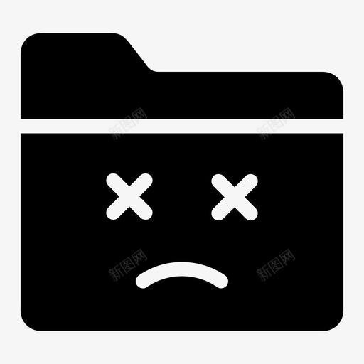 文件夹死亡损坏文件存储图标svg_新图网 https://ixintu.com 丢失 存储 损坏 文件 文件夹 死亡