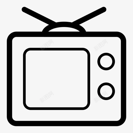 电视天线娱乐图标svg_新图网 https://ixintu.com 天线 娱乐 电视