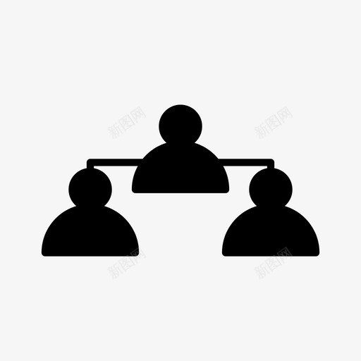 连接团队财务字形图标svg_新图网 https://ixintu.com 团队 财务字形 连接