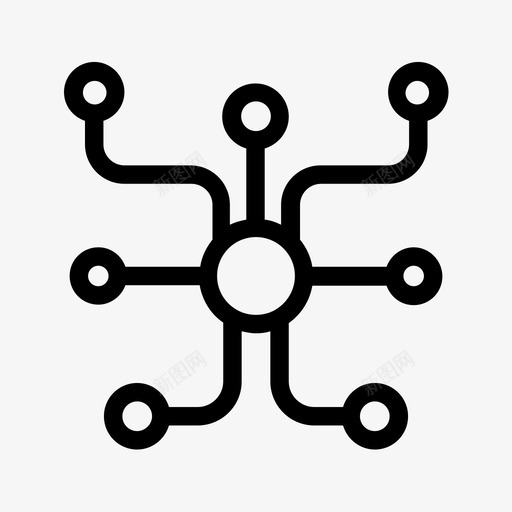 系统集线器网络图标svg_新图网 https://ixintu.com 服务器 系统 网络 集线器