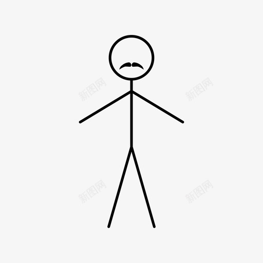 贴脸人胡子图标svg_新图网 https://ixintu.com 胡子 贴脸