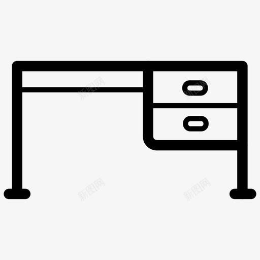 书桌家具室内图标svg_新图网 https://ixintu.com 书桌 办公桌 室内 家具 桌子