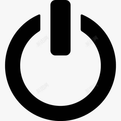 电源按钮打开移动用户界面部分dos图标svg_新图网 https://ixintu.com 打开 电源按钮 移动用户界面部分dos