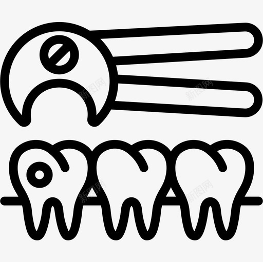 移除牙科学4线性图标svg_新图网 https://ixintu.com 牙科 科学 移除 线性