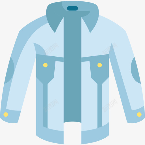 牛仔夹克衣服109平纹图标svg_新图网 https://ixintu.com 夹克 平纹 牛仔 衣服