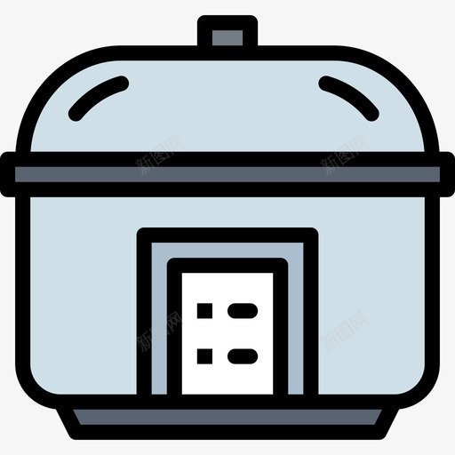 电饭煲电器2线颜色图标svg_新图网 https://ixintu.com 电器 电饭煲 颜色