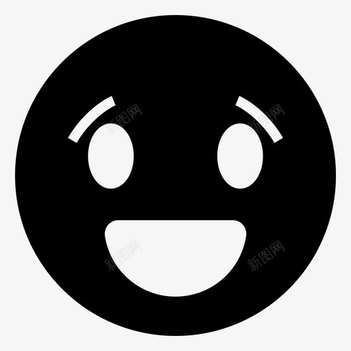 开心脸表情符号情绪图标svg_新图网 https://ixintu.com 化身表情符号矢量图标集 开心脸 情绪 笑脸 表情符号