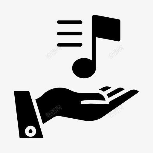 手音乐歌曲图标svg_新图网 https://ixintu.com 歌曲 音乐