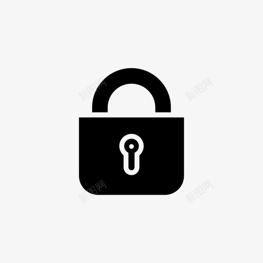 锁关挂锁图标svg_新图网 https://ixintu.com 保险箱 挂锁